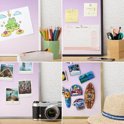 Vacation magnet board with a black frame Subtle gradient