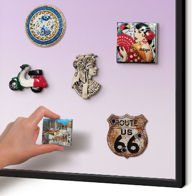 Vacation magnet board with a black frame Subtle gradient