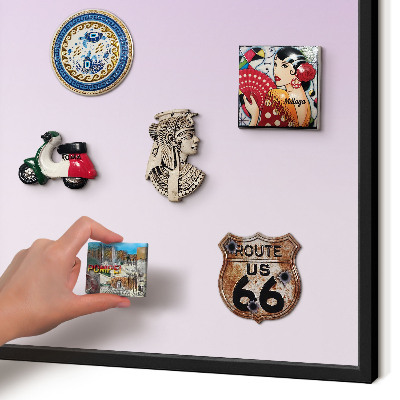 Vacation magnet board with a black frame Subtle gradient