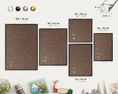 Vacation magnet board with a black frame Autumn carpet