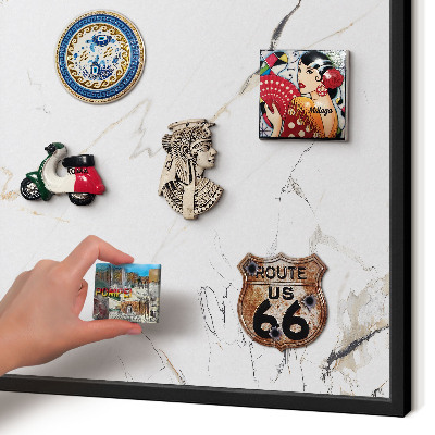 Vacation magnet board with a black frame Modern elegance