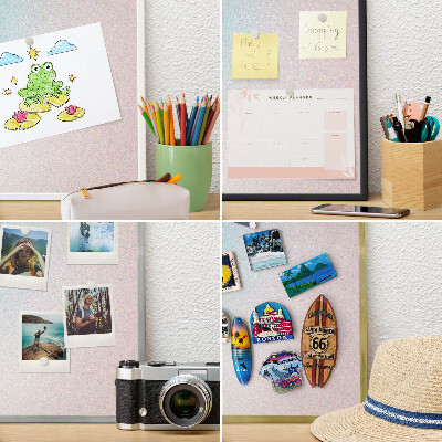 Vacation magnet board with a black frame Pastel abstraction
