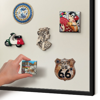 Metal wall board for magnets in a black frame Fog tone