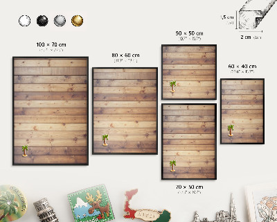 Metal wall board for magnets in a black frame Wooden boards