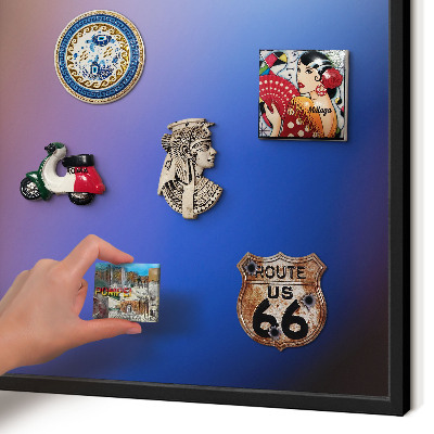 Vacation magnet board with a black frame Colors of Balance