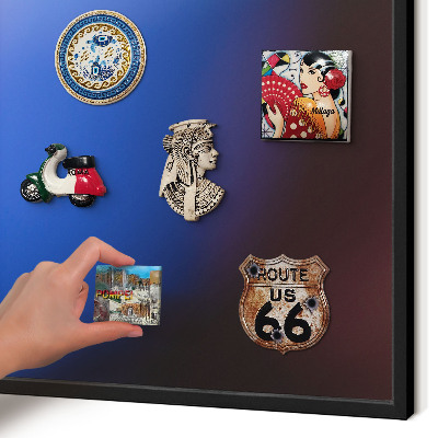 Vacation magnet board with a black frame Colors of Balance