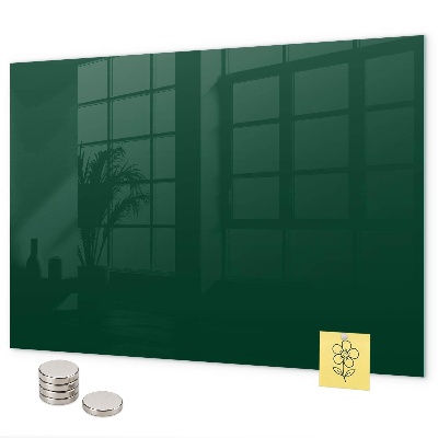 Magnetic board in bottle green