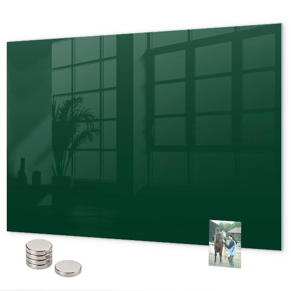 Magnetic board in bottle green