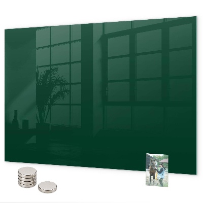 Magnetic board in bottle green