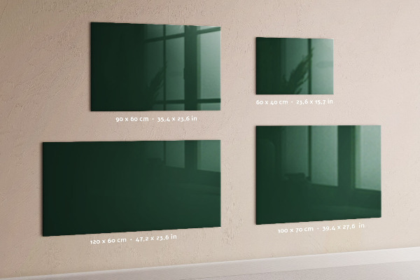 Magnetic board in bottle green