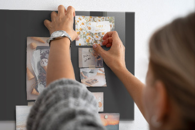 Magnetic board for wall gray