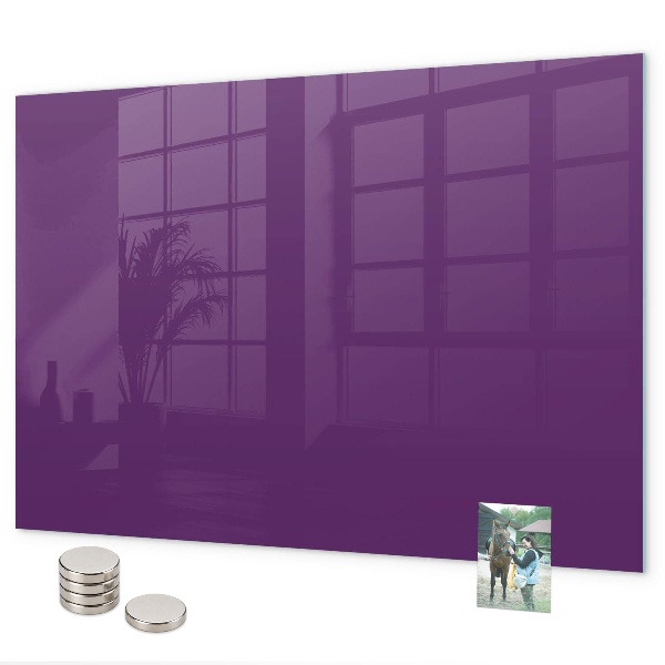 Magnetic board for wall purple