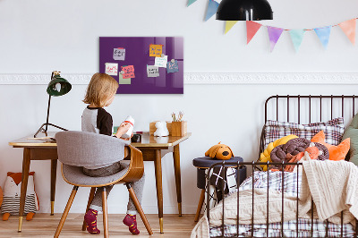 Magnetic board for wall purple