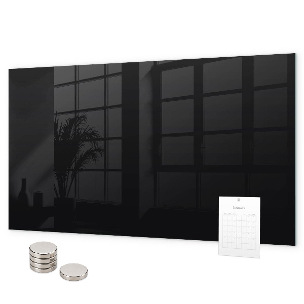 Magnetic board for wall in black