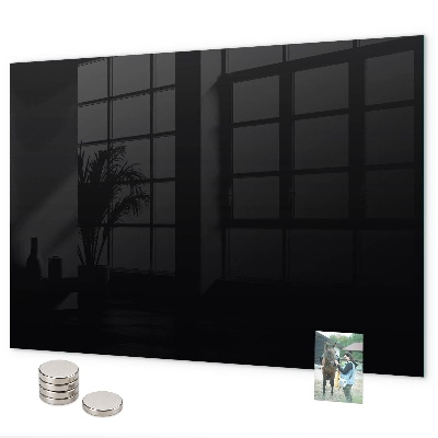 Magnetic board for wall in black