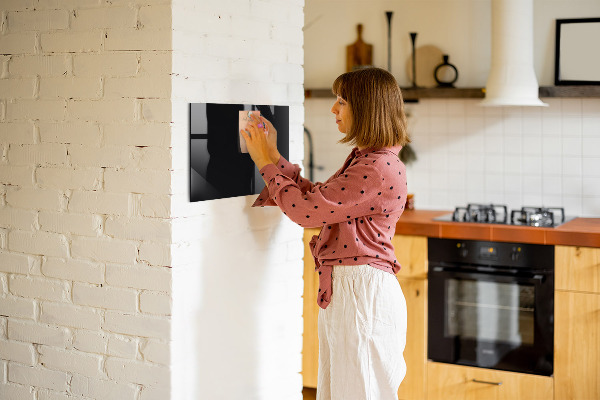 Magnetic board for wall in black