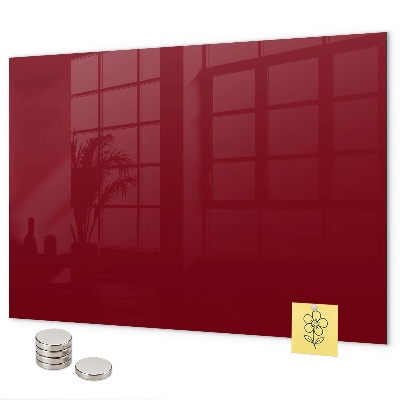 Magnetic board for wall burgundy