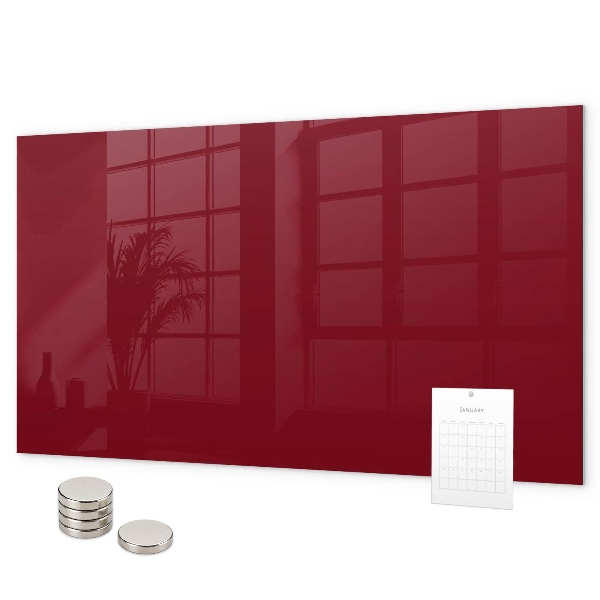 Magnetic board for wall burgundy
