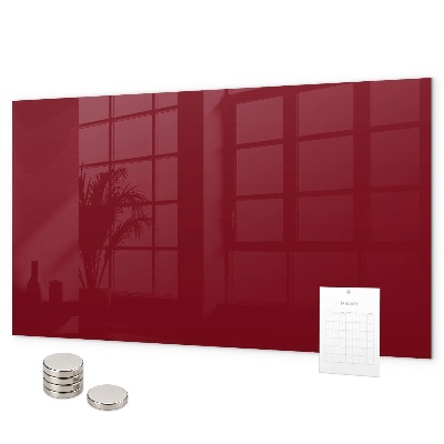 Magnetic board for wall burgundy