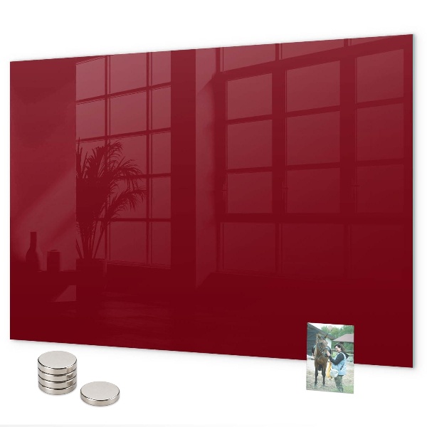 Magnetic board for wall burgundy