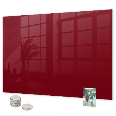 Magnetic board for wall burgundy