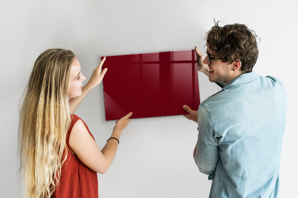 Magnetic board for wall burgundy