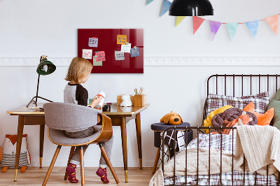 Magnetic board for wall burgundy
