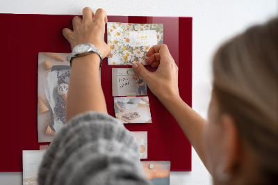 Magnetic board for wall burgundy