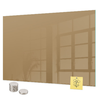 Magnetic wall board in dark beige