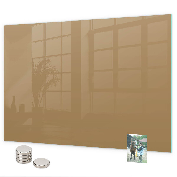 Magnetic wall board in dark beige