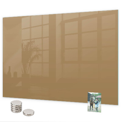 Magnetic wall board in dark beige