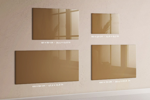 Magnetic wall board in dark beige