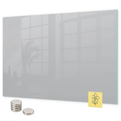 Magnetic board for wall in light gray