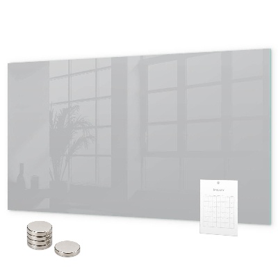 Magnetic board for wall in light gray