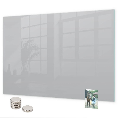 Magnetic board for wall in light gray