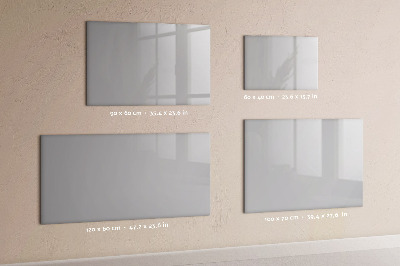 Magnetic board for wall in light gray