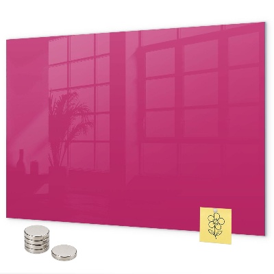 Magnetic board in intense pink