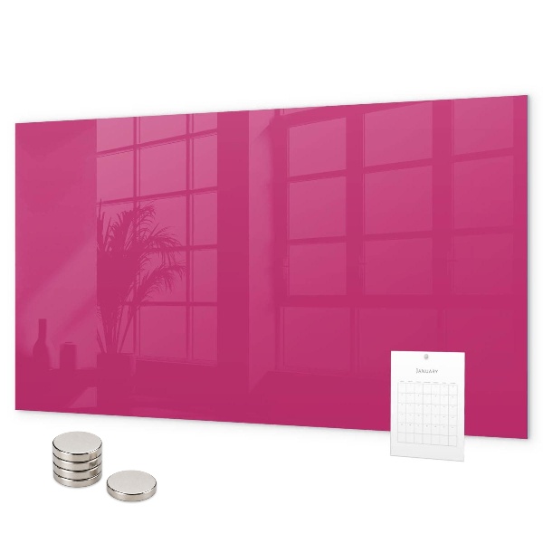 Magnetic board in intense pink