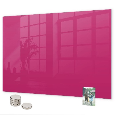Magnetic board in intense pink