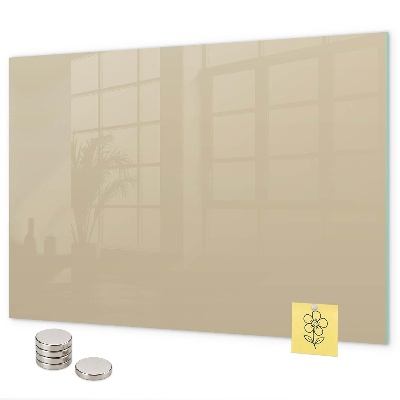 Magnetic wall board in beige