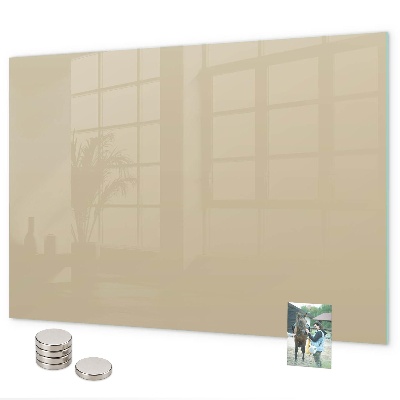 Magnetic wall board in beige