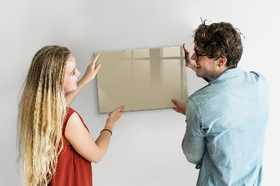Magnetic wall board in beige