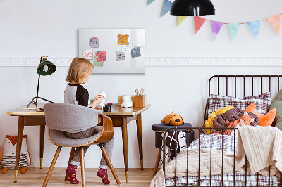 Magnetic wall board in off-white