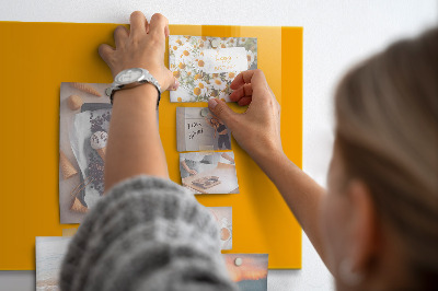 Magnetic wall board golden yellow