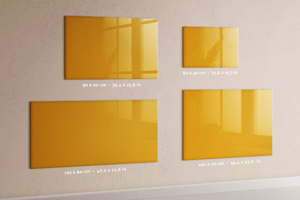 Magnetic wall board golden yellow