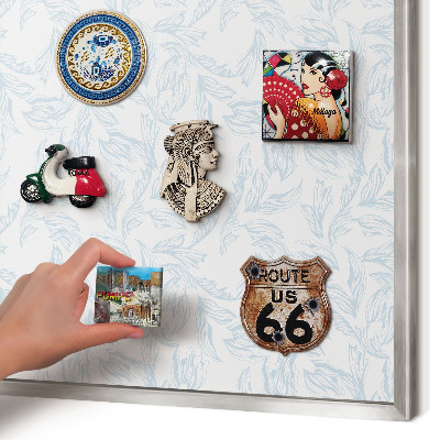 Printed magnet board in a silver frame Light theme