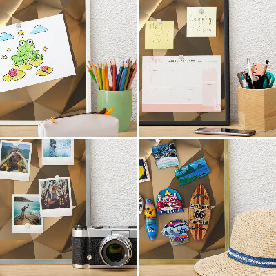 Printed magnet board in a silver frame Warm geometry