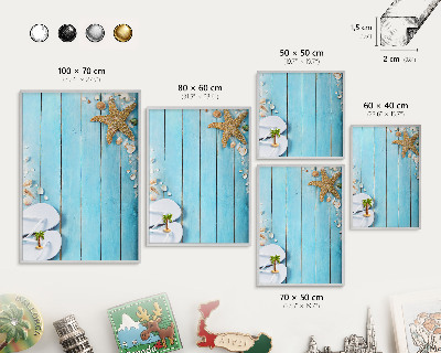 Printed magnet board in a silver frame Holiday rest