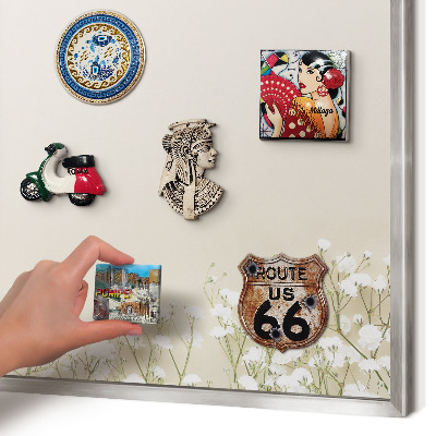 Printed magnet board in a silver frame Subtle nature