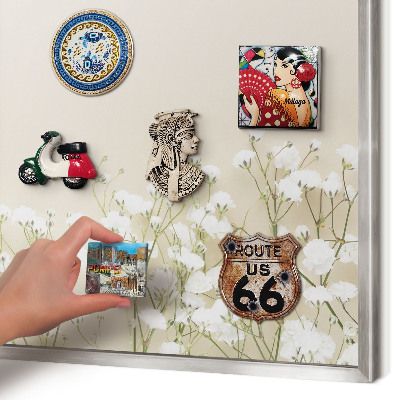 Printed magnet board in a silver frame Subtle nature